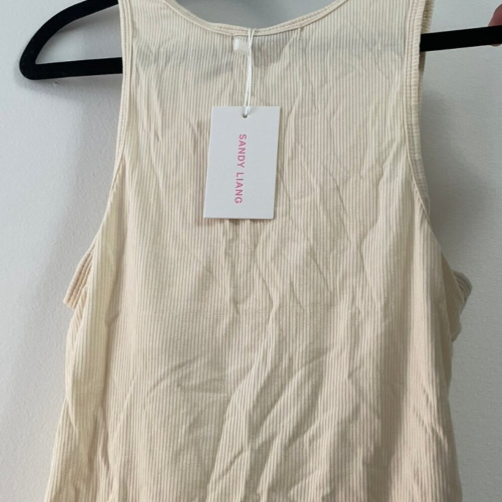Sandy Liang Riblet/Kin Cut Out Tank - Picture 5 of 5